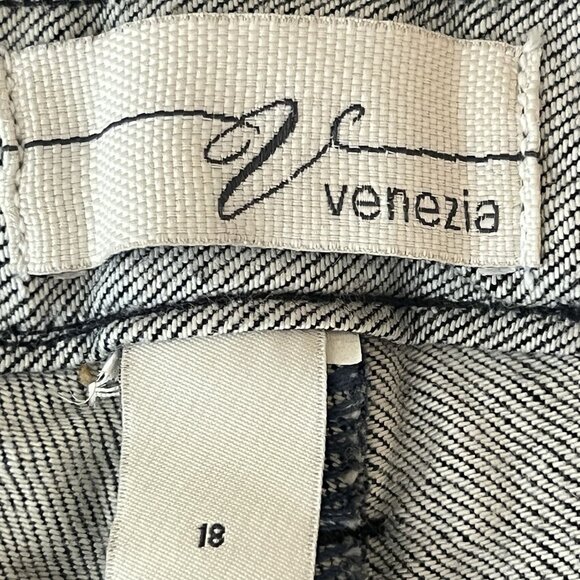 Venezia Women's Stretch Straight Mid Rise Navy Denim Cropped Jeans Plus Size18 - Picture 7 of 12